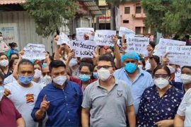 चिकित्सक माथि भएको आक्रमणको विरोधमा भेरीका स्वास्थ्यकर्मी आन्दोलित