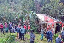 शव बोकेको बस पाल्पामा दुर्घटना, ७ जनाको मृत्यु