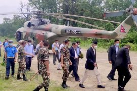 प्रस्तावित विमानस्थल क्षेत्रको अवलोकन गर्न प्रधानमन्त्रीसहित तीन शीर्ष नेता निजगढ
