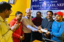 प्रेस चौतारी पत्रकार कल्याणकारी कोषमा समाजसेवी पन्तले गरे आर्थिक सहयोग