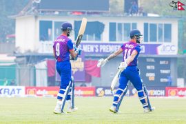 माल्दिभ्सलाई नेपालले दियो २ सय १३ रनको लक्ष्य